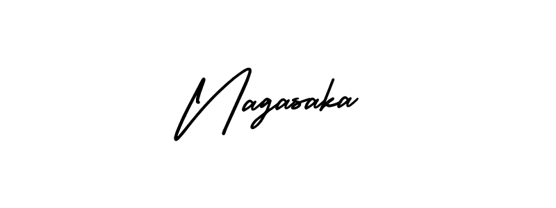 Use a signature maker to create a handwritten signature online. With this signature software, you can design (AmerikaSignatureDemo-Regular) your own signature for name Nagasaka. Nagasaka signature style 3 images and pictures png