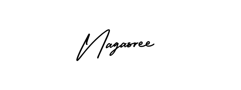 This is the best signature style for the Nagasree name. Also you like these signature font (AmerikaSignatureDemo-Regular). Mix name signature. Nagasree signature style 3 images and pictures png