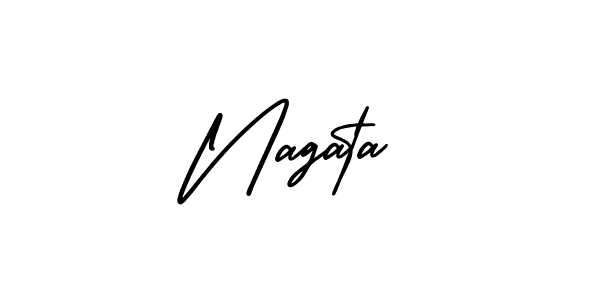 Nagata stylish signature style. Best Handwritten Sign (AmerikaSignatureDemo-Regular) for my name. Handwritten Signature Collection Ideas for my name Nagata. Nagata signature style 3 images and pictures png