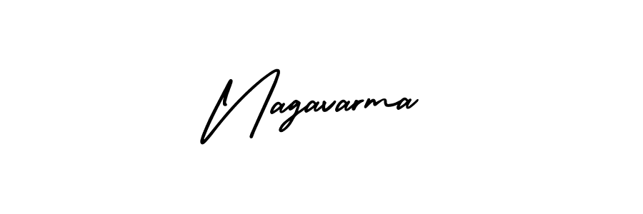 You should practise on your own different ways (AmerikaSignatureDemo-Regular) to write your name (Nagavarma) in signature. don't let someone else do it for you. Nagavarma signature style 3 images and pictures png