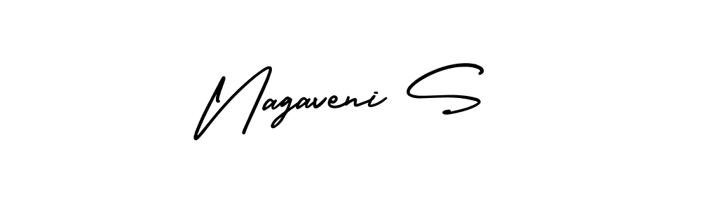Similarly AmerikaSignatureDemo-Regular is the best handwritten signature design. Signature creator online .You can use it as an online autograph creator for name Nagaveni S. Nagaveni S signature style 3 images and pictures png
