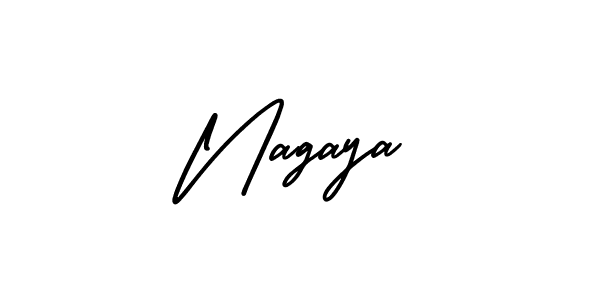 It looks lik you need a new signature style for name Nagaya. Design unique handwritten (AmerikaSignatureDemo-Regular) signature with our free signature maker in just a few clicks. Nagaya signature style 3 images and pictures png