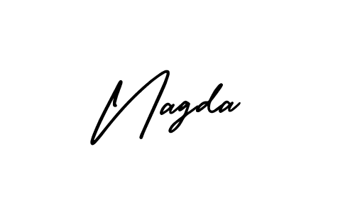 Similarly AmerikaSignatureDemo-Regular is the best handwritten signature design. Signature creator online .You can use it as an online autograph creator for name Nagda. Nagda signature style 3 images and pictures png