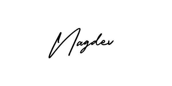 Similarly AmerikaSignatureDemo-Regular is the best handwritten signature design. Signature creator online .You can use it as an online autograph creator for name Nagdev. Nagdev signature style 3 images and pictures png