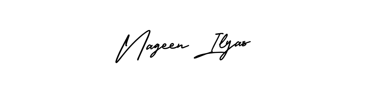Also You can easily find your signature by using the search form. We will create Nageen Ilyas name handwritten signature images for you free of cost using AmerikaSignatureDemo-Regular sign style. Nageen Ilyas signature style 3 images and pictures png