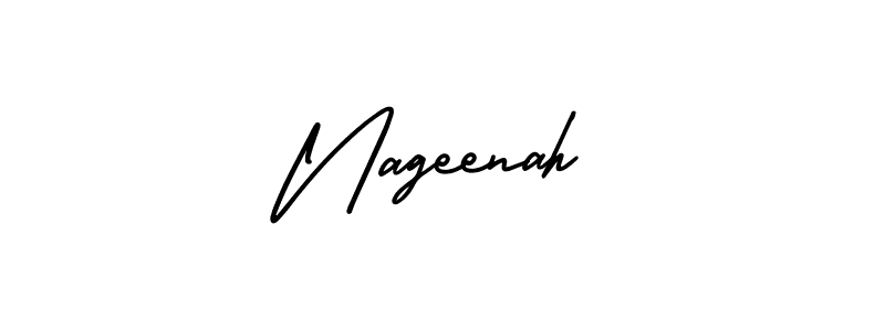 Best and Professional Signature Style for Nageenah. AmerikaSignatureDemo-Regular Best Signature Style Collection. Nageenah signature style 3 images and pictures png