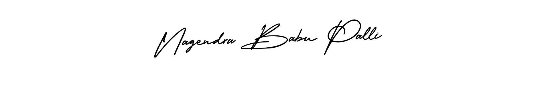 The best way (AmerikaSignatureDemo-Regular) to make a short signature is to pick only two or three words in your name. The name Nagendra Babu Palli include a total of six letters. For converting this name. Nagendra Babu Palli signature style 3 images and pictures png