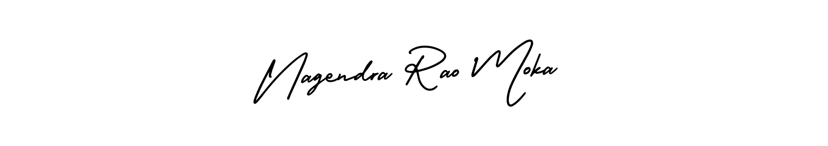 if you are searching for the best signature style for your name Nagendra Rao Moka. so please give up your signature search. here we have designed multiple signature styles  using AmerikaSignatureDemo-Regular. Nagendra Rao Moka signature style 3 images and pictures png