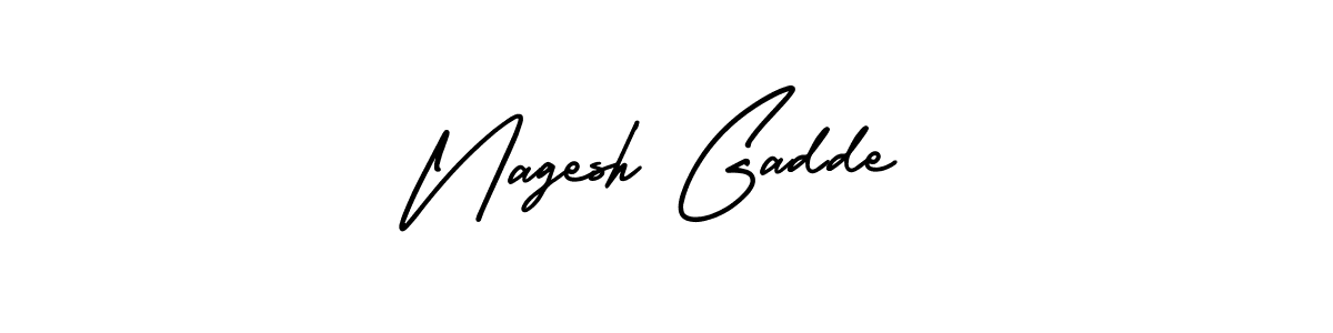 How to make Nagesh Gadde signature? AmerikaSignatureDemo-Regular is a professional autograph style. Create handwritten signature for Nagesh Gadde name. Nagesh Gadde signature style 3 images and pictures png