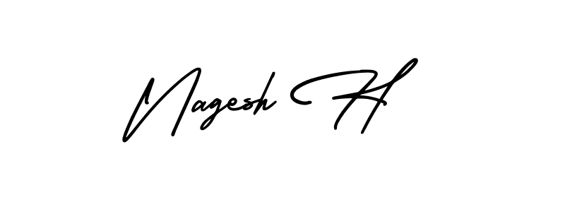 Make a short Nagesh H signature style. Manage your documents anywhere anytime using AmerikaSignatureDemo-Regular. Create and add eSignatures, submit forms, share and send files easily. Nagesh H signature style 3 images and pictures png