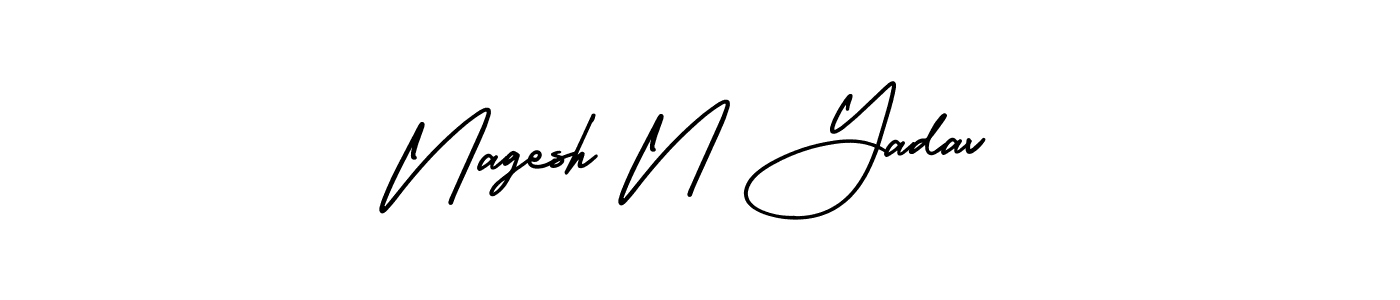 Similarly AmerikaSignatureDemo-Regular is the best handwritten signature design. Signature creator online .You can use it as an online autograph creator for name Nagesh N Yadav. Nagesh N Yadav signature style 3 images and pictures png