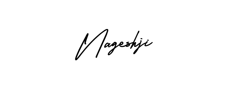 Nageshji stylish signature style. Best Handwritten Sign (AmerikaSignatureDemo-Regular) for my name. Handwritten Signature Collection Ideas for my name Nageshji. Nageshji signature style 3 images and pictures png