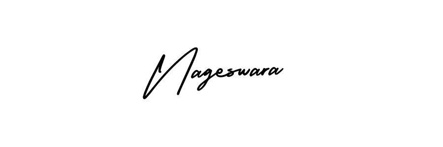 The best way (AmerikaSignatureDemo-Regular) to make a short signature is to pick only two or three words in your name. The name Nageswara include a total of six letters. For converting this name. Nageswara signature style 3 images and pictures png