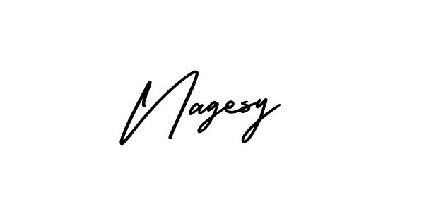 Nagesy stylish signature style. Best Handwritten Sign (AmerikaSignatureDemo-Regular) for my name. Handwritten Signature Collection Ideas for my name Nagesy. Nagesy signature style 3 images and pictures png