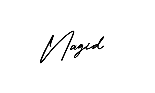 How to Draw Nagid signature style? AmerikaSignatureDemo-Regular is a latest design signature styles for name Nagid. Nagid signature style 3 images and pictures png