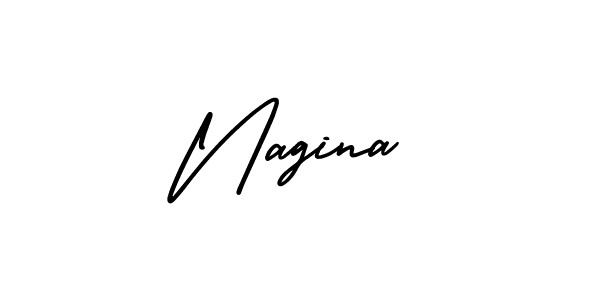 Also we have Nagina name is the best signature style. Create professional handwritten signature collection using AmerikaSignatureDemo-Regular autograph style. Nagina signature style 3 images and pictures png