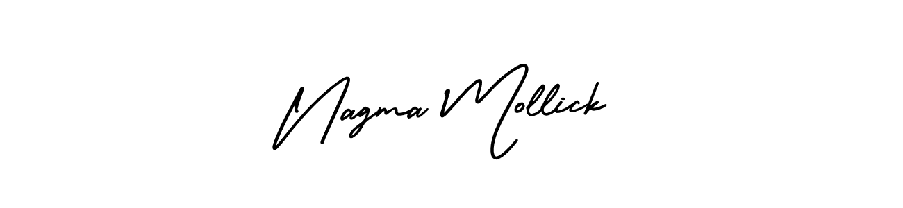 Make a beautiful signature design for name Nagma Mollick. With this signature (AmerikaSignatureDemo-Regular) style, you can create a handwritten signature for free. Nagma Mollick signature style 3 images and pictures png