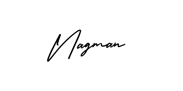 How to Draw Nagman signature style? AmerikaSignatureDemo-Regular is a latest design signature styles for name Nagman. Nagman signature style 3 images and pictures png
