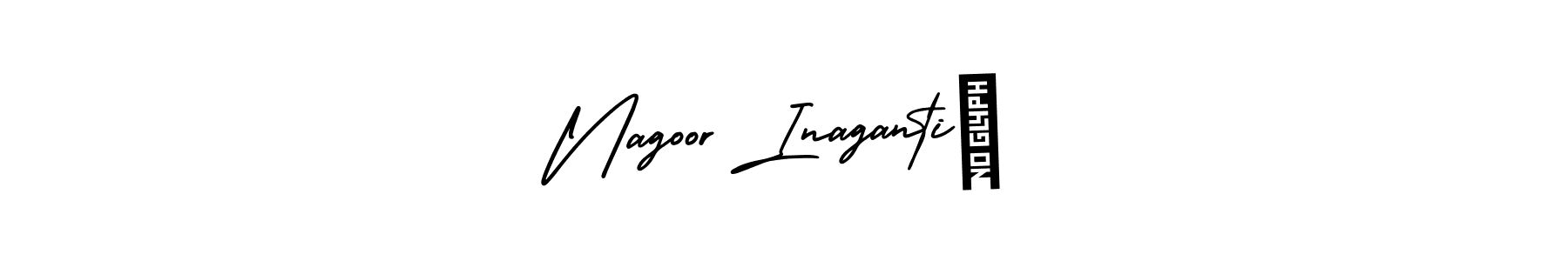 AmerikaSignatureDemo-Regular is a professional signature style that is perfect for those who want to add a touch of class to their signature. It is also a great choice for those who want to make their signature more unique. Get Nagoor Inaganti  name to fancy signature for free. Nagoor Inaganti  signature style 3 images and pictures png