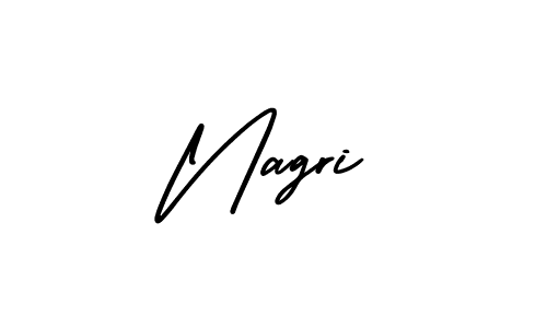 Similarly AmerikaSignatureDemo-Regular is the best handwritten signature design. Signature creator online .You can use it as an online autograph creator for name Nagri. Nagri signature style 3 images and pictures png