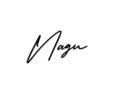 Use a signature maker to create a handwritten signature online. With this signature software, you can design (AmerikaSignatureDemo-Regular) your own signature for name Nagu. Nagu signature style 3 images and pictures png