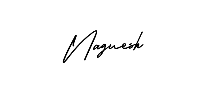 Make a beautiful signature design for name Naguesh. With this signature (AmerikaSignatureDemo-Regular) style, you can create a handwritten signature for free. Naguesh signature style 3 images and pictures png