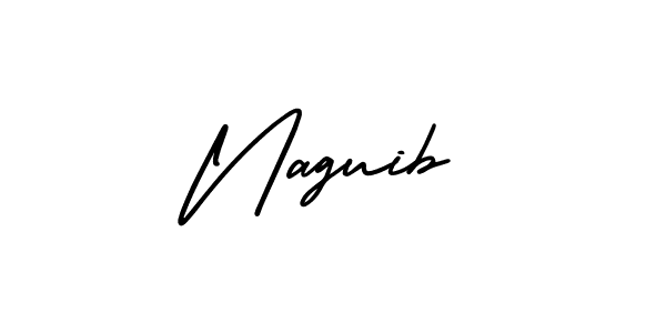 Make a beautiful signature design for name Naguib. With this signature (AmerikaSignatureDemo-Regular) style, you can create a handwritten signature for free. Naguib signature style 3 images and pictures png