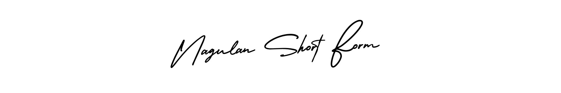 Design your own signature with our free online signature maker. With this signature software, you can create a handwritten (AmerikaSignatureDemo-Regular) signature for name Nagulan Short Form. Nagulan Short Form signature style 3 images and pictures png