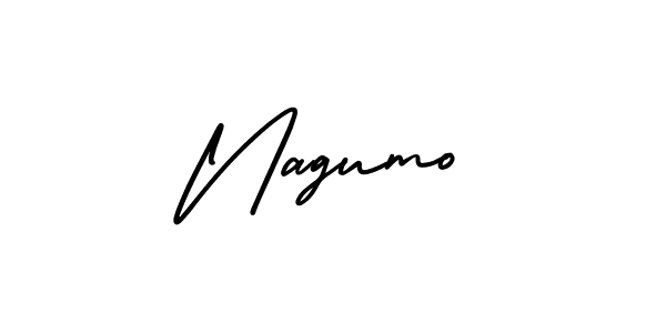 How to make Nagumo name signature. Use AmerikaSignatureDemo-Regular style for creating short signs online. This is the latest handwritten sign. Nagumo signature style 3 images and pictures png