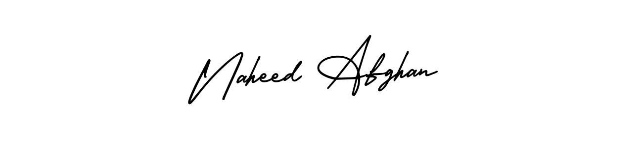 You should practise on your own different ways (AmerikaSignatureDemo-Regular) to write your name (Naheed Afghan) in signature. don't let someone else do it for you. Naheed Afghan signature style 3 images and pictures png