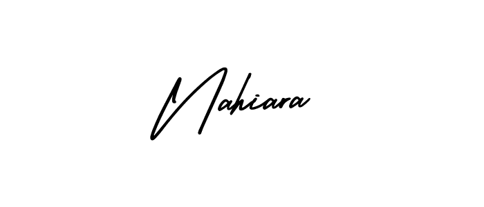 It looks lik you need a new signature style for name Nahiara. Design unique handwritten (AmerikaSignatureDemo-Regular) signature with our free signature maker in just a few clicks. Nahiara signature style 3 images and pictures png