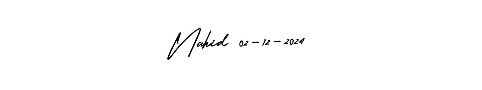 AmerikaSignatureDemo-Regular is a professional signature style that is perfect for those who want to add a touch of class to their signature. It is also a great choice for those who want to make their signature more unique. Get Nahid 02-12-2024 name to fancy signature for free. Nahid 02-12-2024 signature style 3 images and pictures png