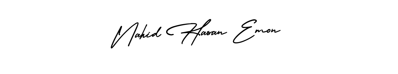 Design your own signature with our free online signature maker. With this signature software, you can create a handwritten (AmerikaSignatureDemo-Regular) signature for name Nahid Hasan Emon. Nahid Hasan Emon signature style 3 images and pictures png