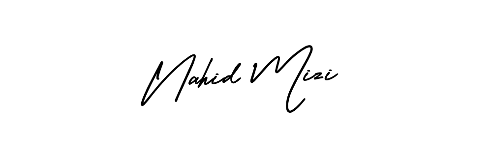 Use a signature maker to create a handwritten signature online. With this signature software, you can design (AmerikaSignatureDemo-Regular) your own signature for name Nahid Mizi. Nahid Mizi signature style 3 images and pictures png