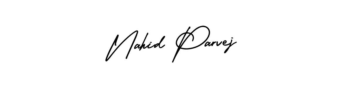How to make Nahid Parvej signature? AmerikaSignatureDemo-Regular is a professional autograph style. Create handwritten signature for Nahid Parvej name. Nahid Parvej signature style 3 images and pictures png