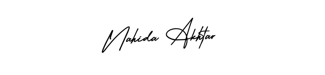 Make a short Nahida Akhtar signature style. Manage your documents anywhere anytime using AmerikaSignatureDemo-Regular. Create and add eSignatures, submit forms, share and send files easily. Nahida Akhtar signature style 3 images and pictures png