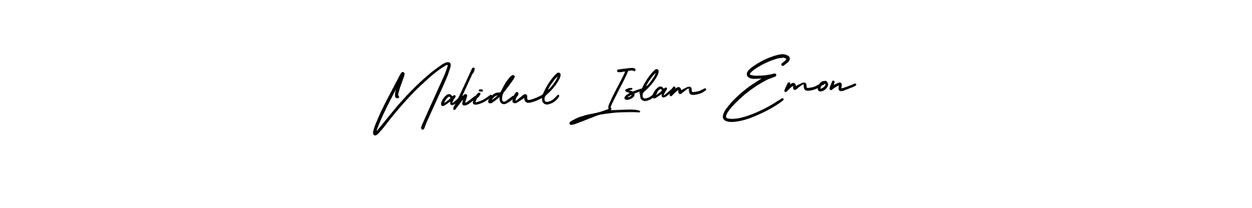 How to Draw Nahidul Islam Emon signature style? AmerikaSignatureDemo-Regular is a latest design signature styles for name Nahidul Islam Emon. Nahidul Islam Emon signature style 3 images and pictures png