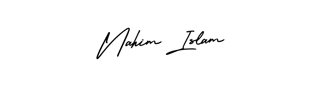 Nahim Islam stylish signature style. Best Handwritten Sign (AmerikaSignatureDemo-Regular) for my name. Handwritten Signature Collection Ideas for my name Nahim Islam. Nahim Islam signature style 3 images and pictures png