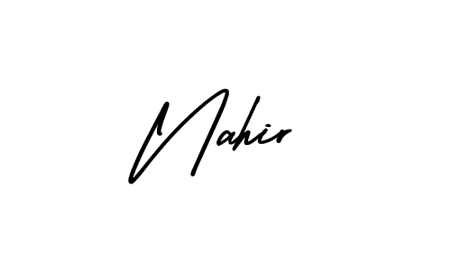 Similarly AmerikaSignatureDemo-Regular is the best handwritten signature design. Signature creator online .You can use it as an online autograph creator for name Nahir. Nahir signature style 3 images and pictures png