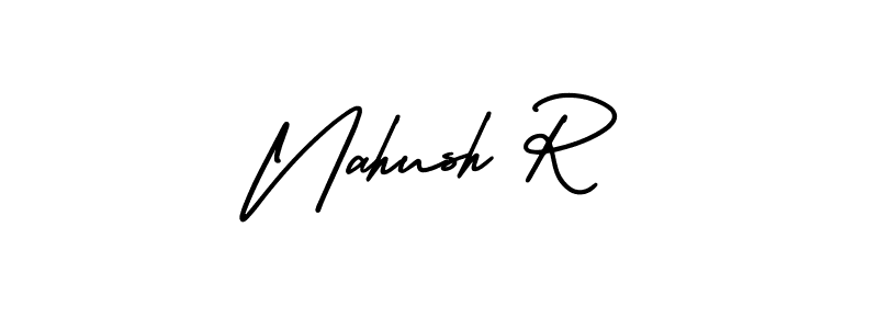 See photos of Nahush R official signature by Spectra . Check more albums & portfolios. Read reviews & check more about AmerikaSignatureDemo-Regular font. Nahush R signature style 3 images and pictures png