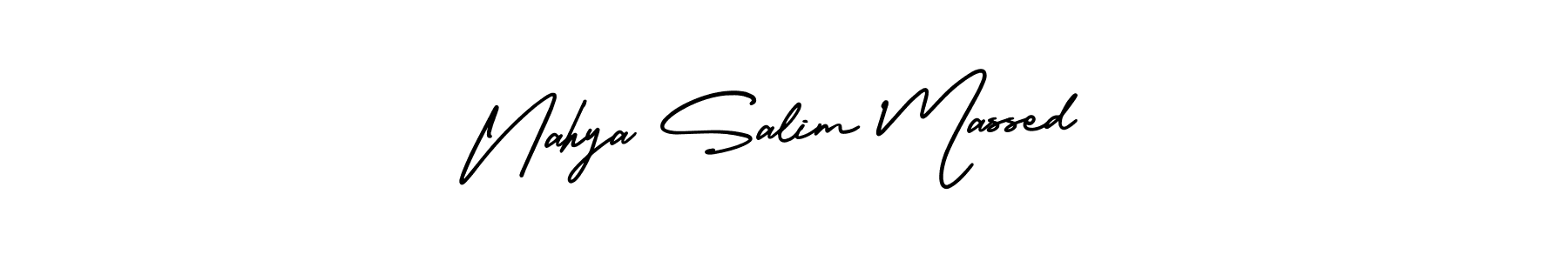 Once you've used our free online signature maker to create your best signature AmerikaSignatureDemo-Regular style, it's time to enjoy all of the benefits that Nahya Salim Massed name signing documents. Nahya Salim Massed signature style 3 images and pictures png