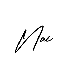 You should practise on your own different ways (AmerikaSignatureDemo-Regular) to write your name (Nai) in signature. don't let someone else do it for you. Nai signature style 3 images and pictures png