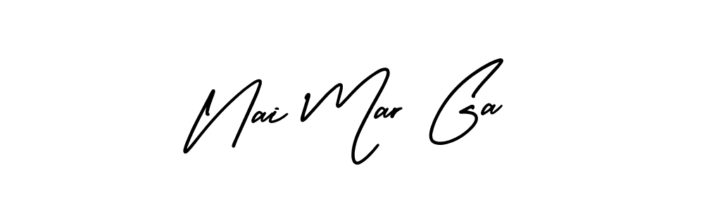 AmerikaSignatureDemo-Regular is a professional signature style that is perfect for those who want to add a touch of class to their signature. It is also a great choice for those who want to make their signature more unique. Get Nai Mar Ga name to fancy signature for free. Nai Mar Ga signature style 3 images and pictures png