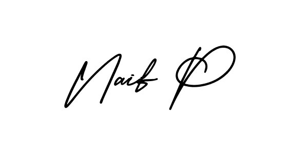 How to make Naif P signature? AmerikaSignatureDemo-Regular is a professional autograph style. Create handwritten signature for Naif P name. Naif P signature style 3 images and pictures png