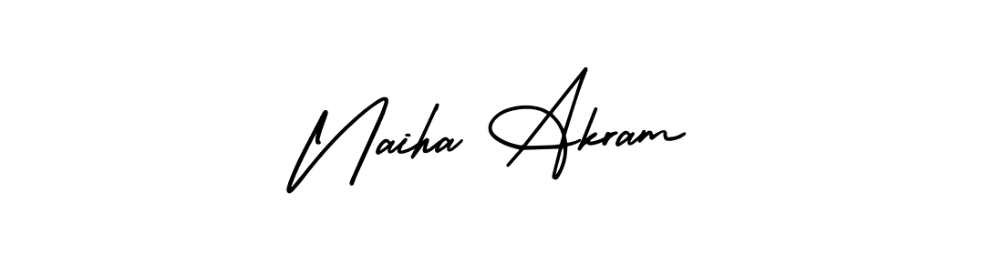 Use a signature maker to create a handwritten signature online. With this signature software, you can design (AmerikaSignatureDemo-Regular) your own signature for name Naiha Akram. Naiha Akram signature style 3 images and pictures png