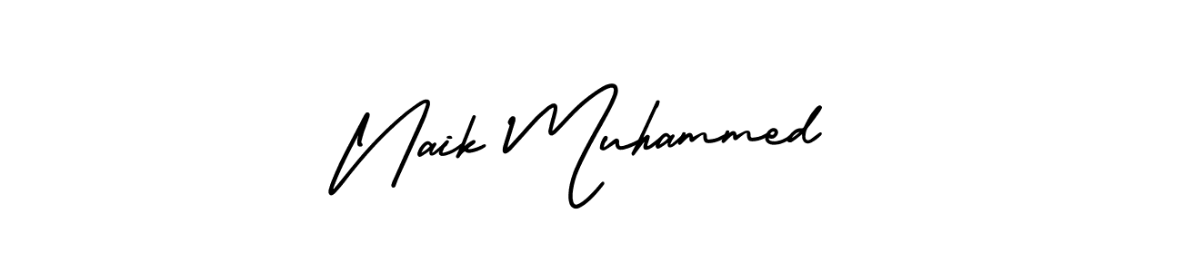 Naik Muhammed stylish signature style. Best Handwritten Sign (AmerikaSignatureDemo-Regular) for my name. Handwritten Signature Collection Ideas for my name Naik Muhammed. Naik Muhammed signature style 3 images and pictures png