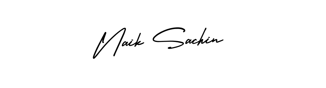 Use a signature maker to create a handwritten signature online. With this signature software, you can design (AmerikaSignatureDemo-Regular) your own signature for name Naik Sachin. Naik Sachin signature style 3 images and pictures png