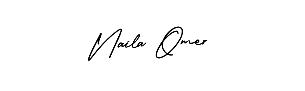 Also You can easily find your signature by using the search form. We will create Naila Omer name handwritten signature images for you free of cost using AmerikaSignatureDemo-Regular sign style. Naila Omer signature style 3 images and pictures png