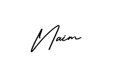 Design your own signature with our free online signature maker. With this signature software, you can create a handwritten (AmerikaSignatureDemo-Regular) signature for name Naim . Naim  signature style 3 images and pictures png