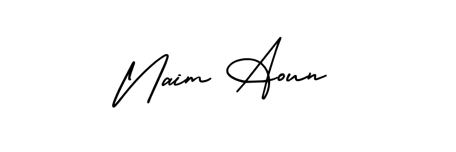 How to Draw Naim Aoun signature style? AmerikaSignatureDemo-Regular is a latest design signature styles for name Naim Aoun. Naim Aoun signature style 3 images and pictures png